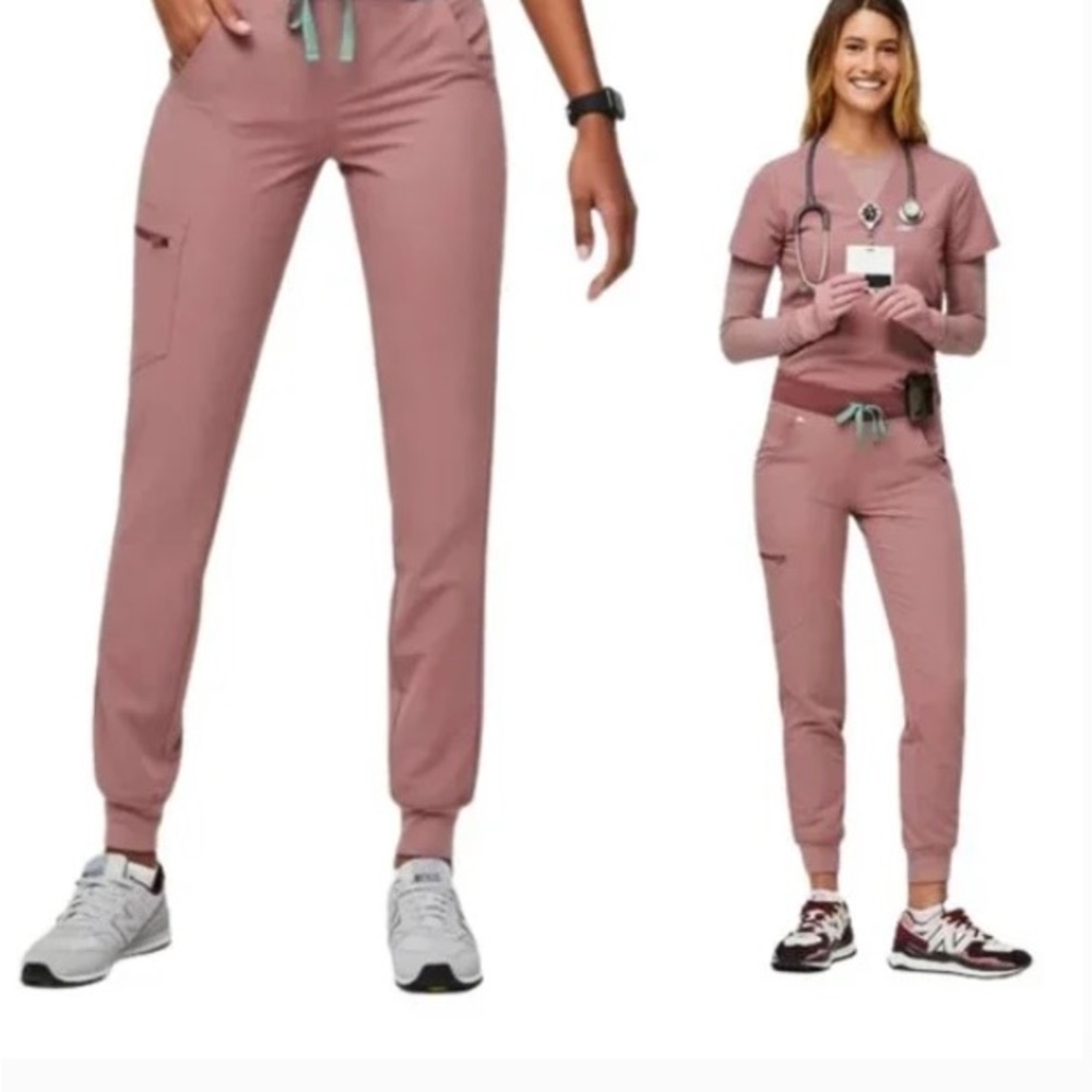 FIGS High Waisted Zamora Jogger Scrub Pants, Mineral Mauve*